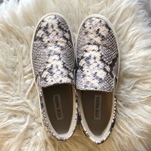 Snake print shoes